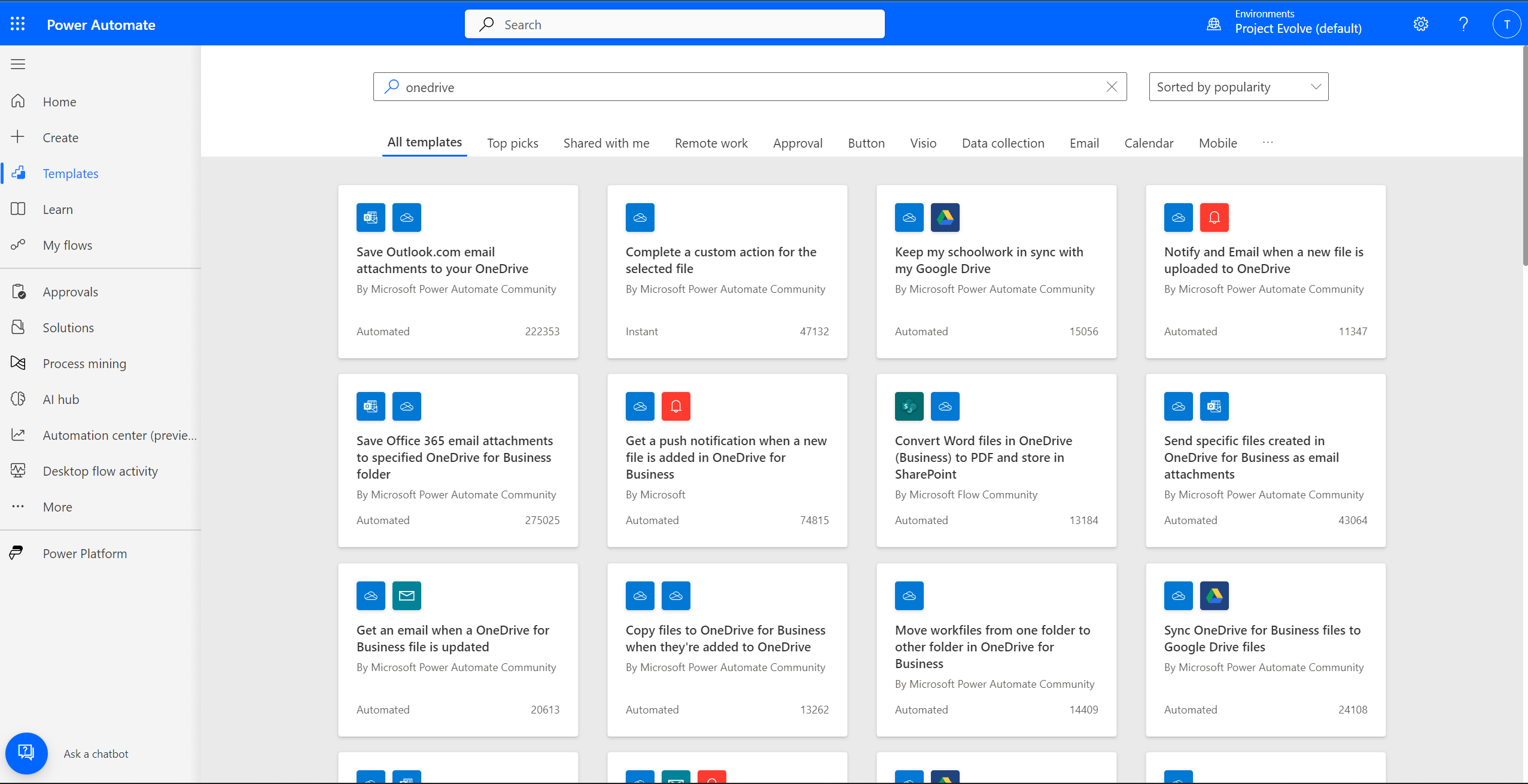 OneDrive Power Automate