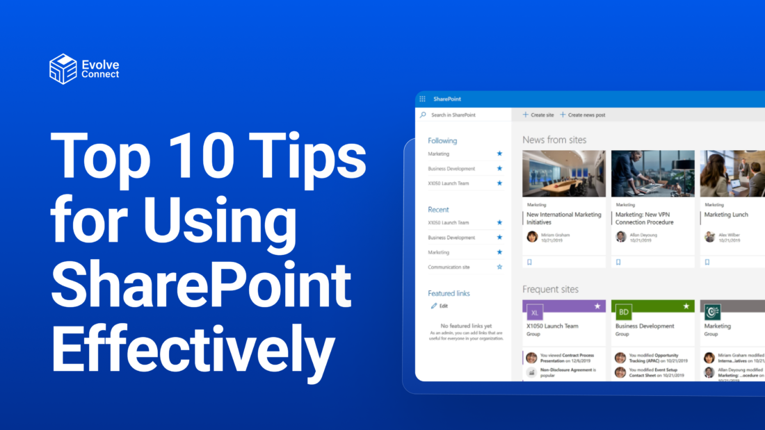 Top 10 tips for using Microsoft Sharepoint effectively