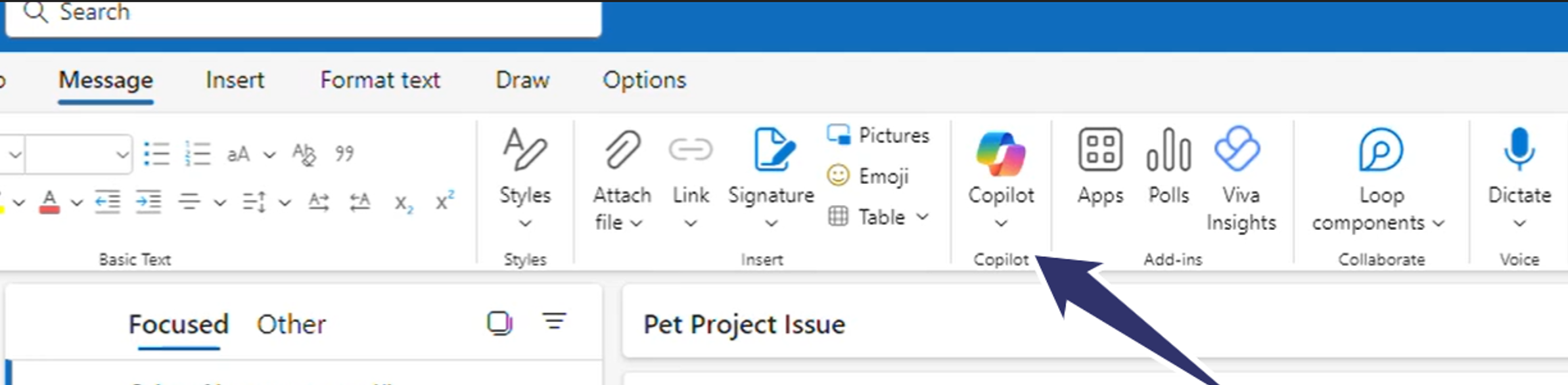 Copilot in outlook icon