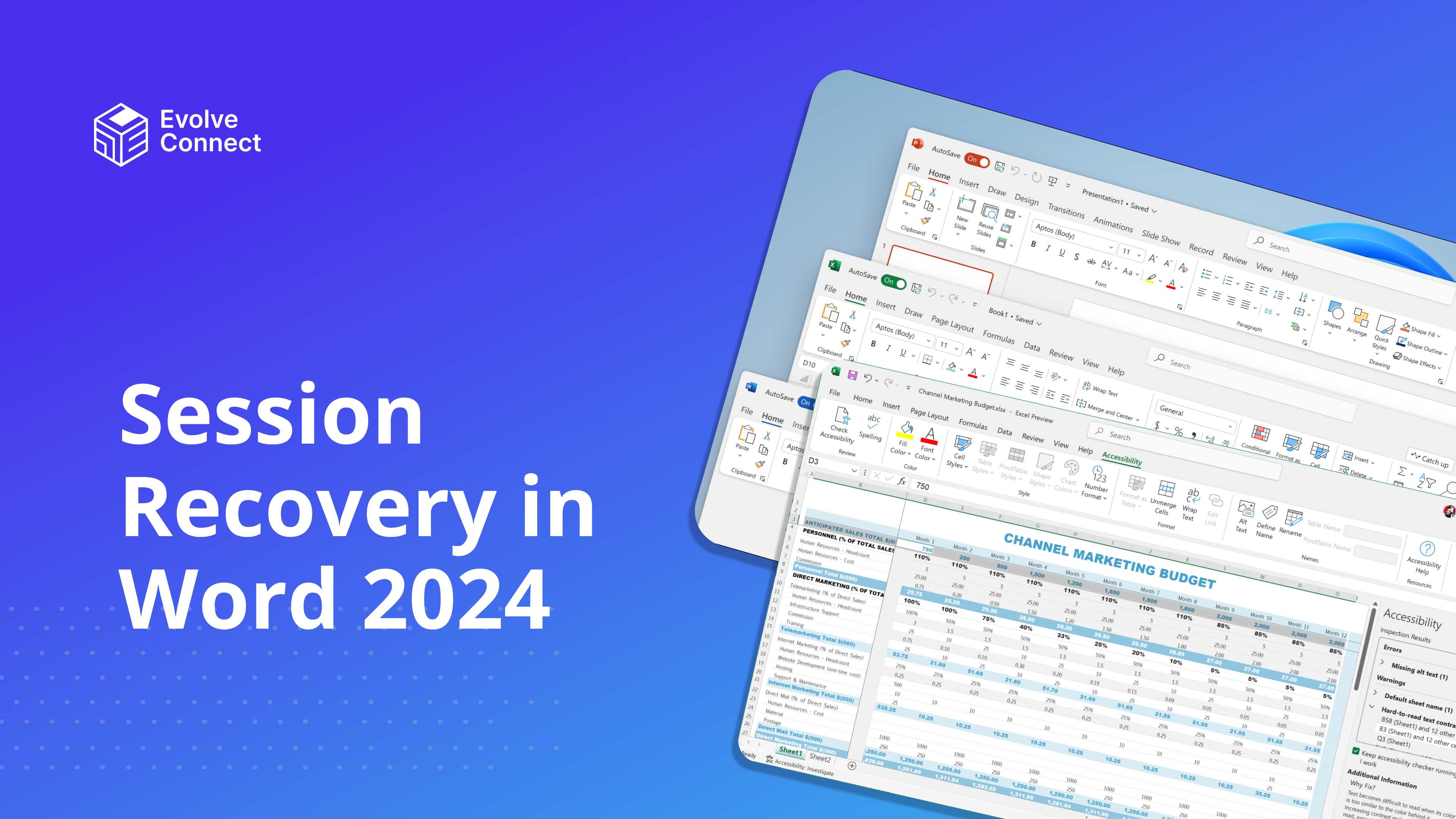 Session Recovery in word 2024